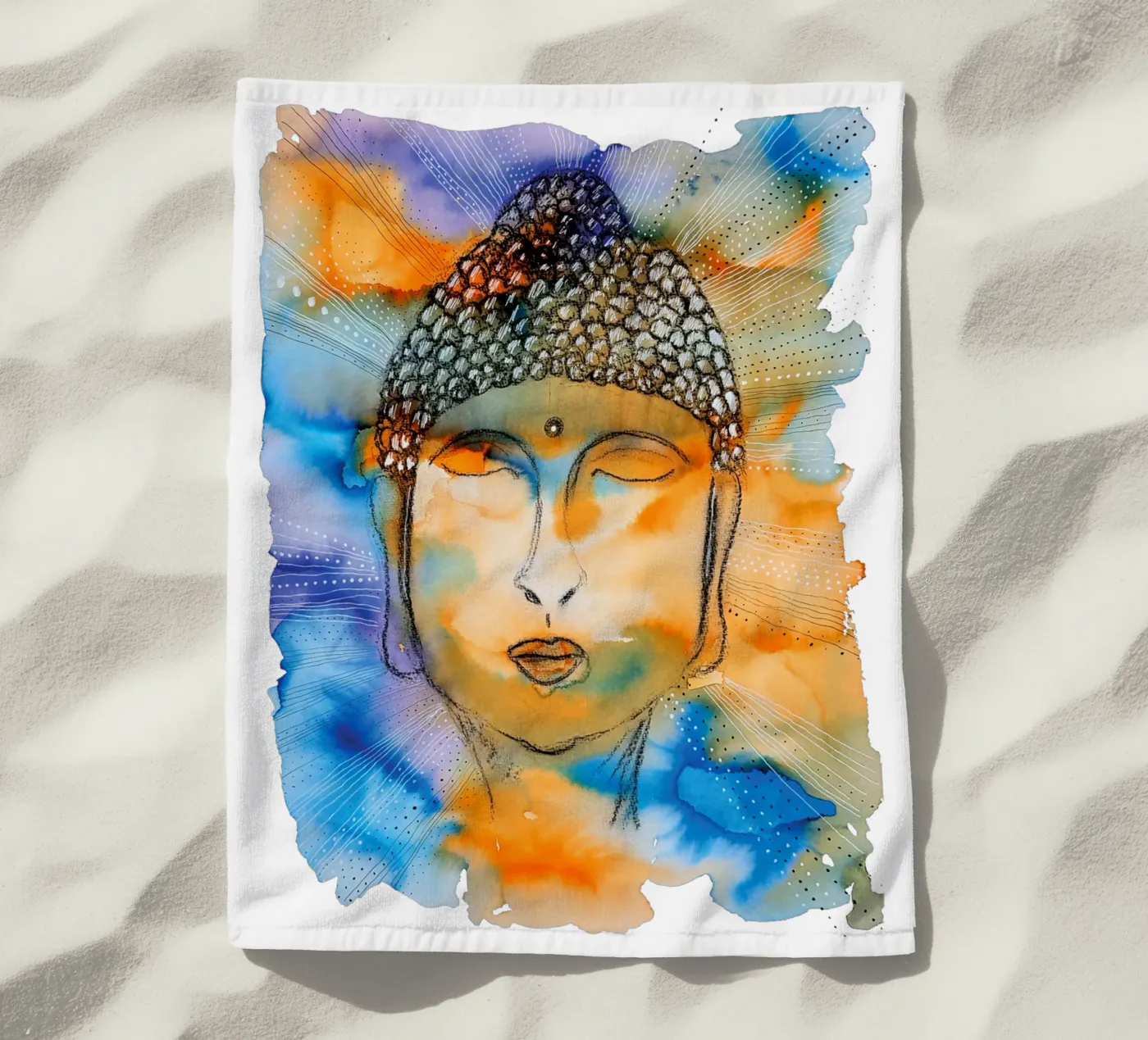 Namaste beach towel by MissVeroonica
