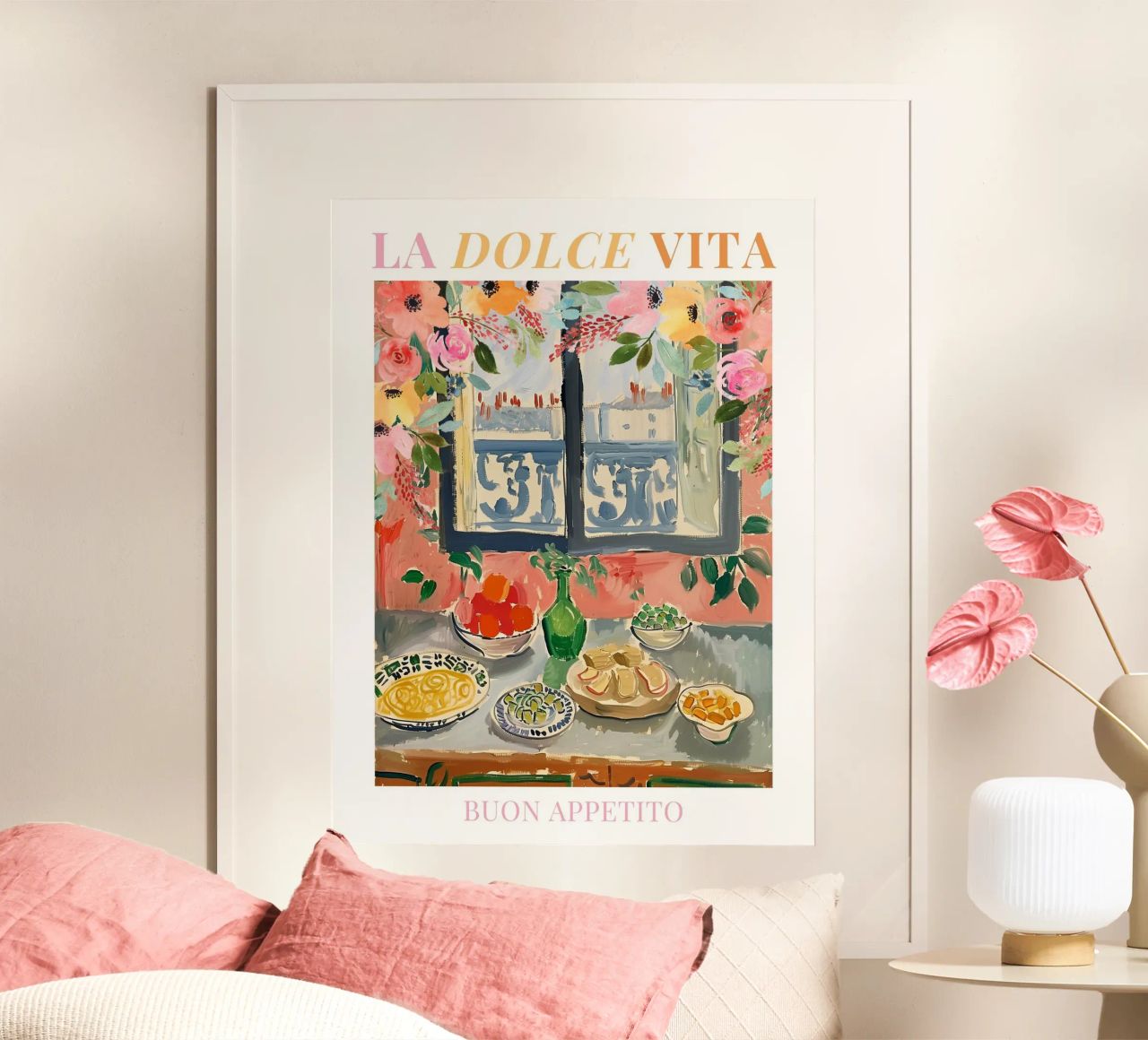 Illustration zum italienischen Brunch - La Dolce Vita Poster von Bella Studio