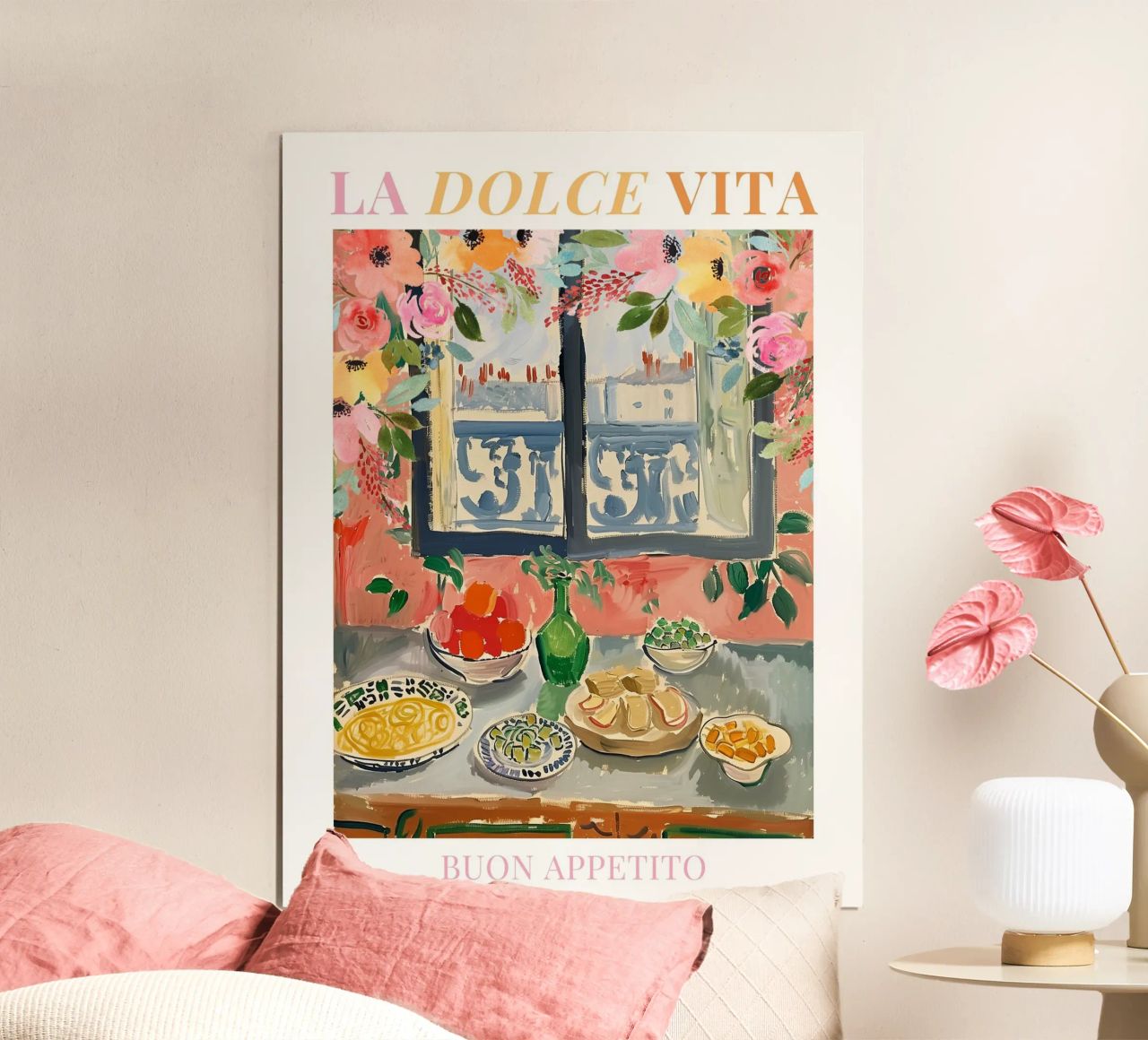 Illustration zum italienischen Brunch - La Dolce Vita Poster von Bella Studio