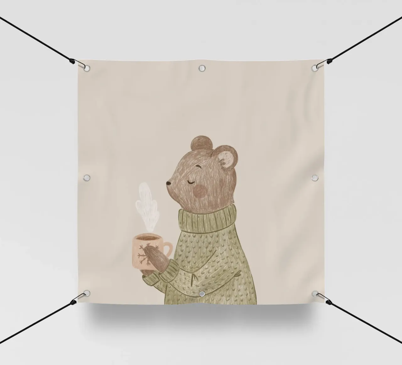Anna Lunak - L'orso e il suo tè telo in pvc da The Artcircle