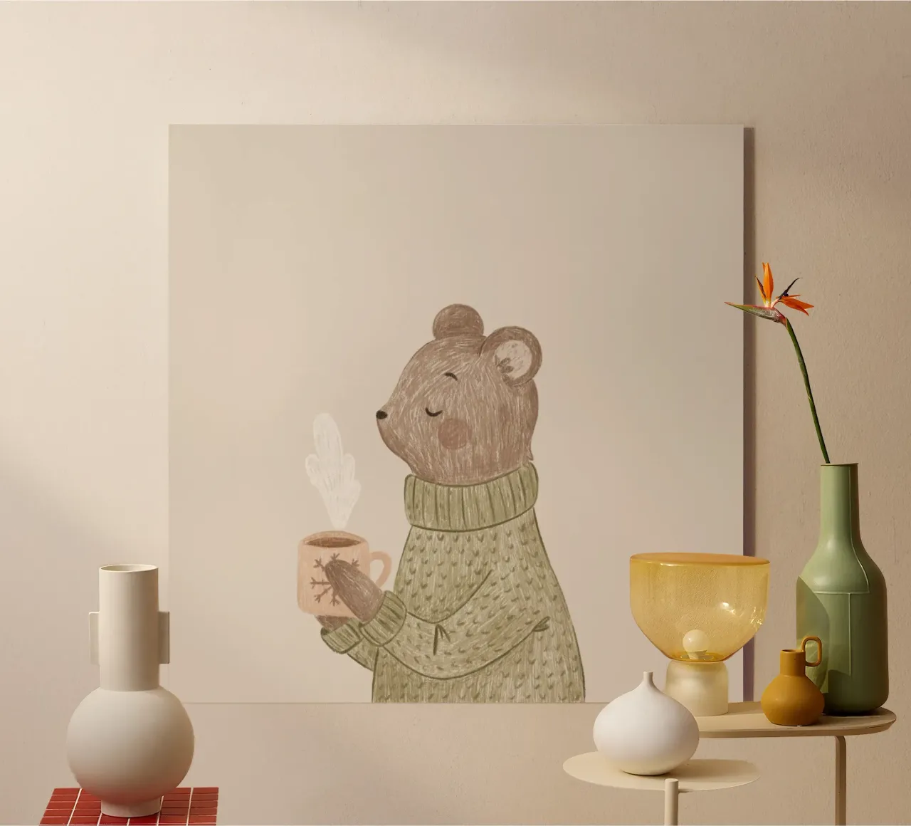 Anna Lunak - L'orso e il suo tè plexiglass da The Artcircle