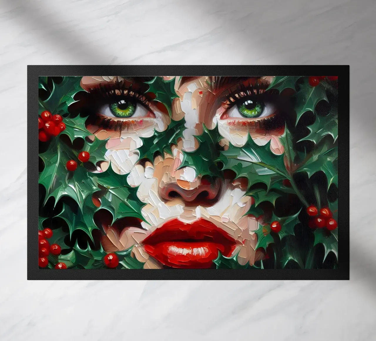 Agrifoglio ed edera di Natale zerbino da ARTOMATIC