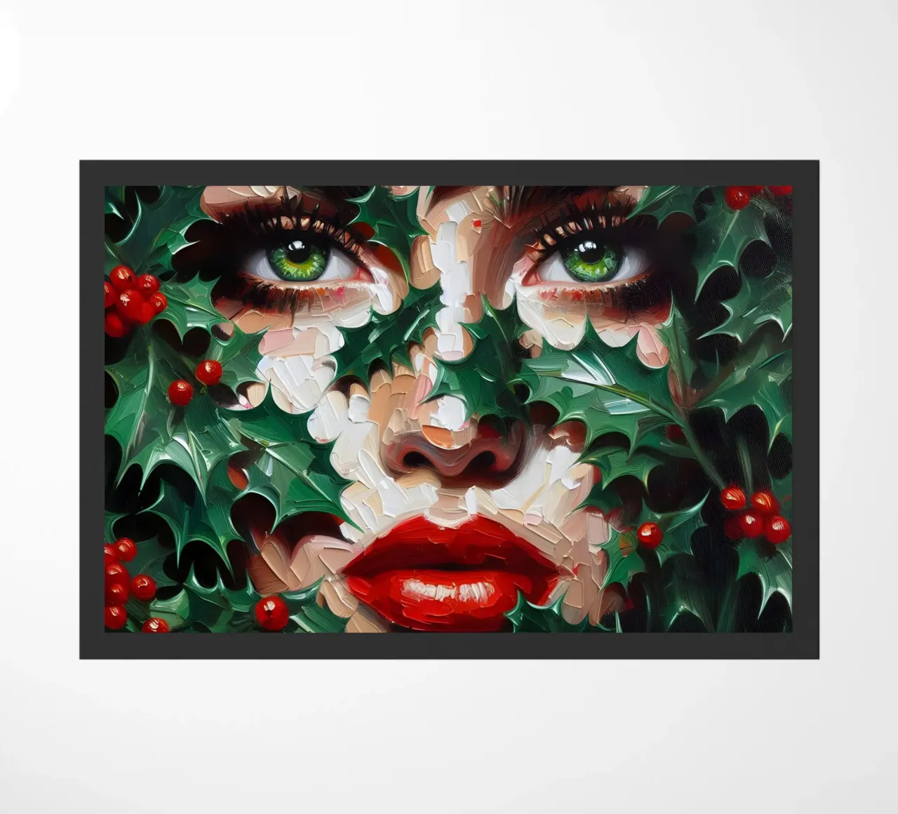 Agrifoglio ed edera di Natale zerbino da ARTOMATIC