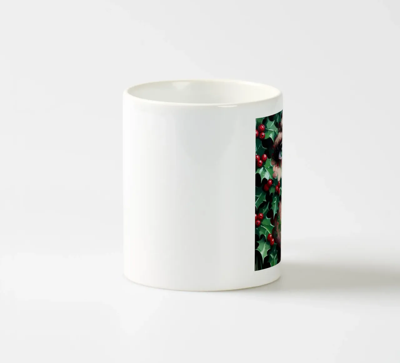 Edera e agrifoglio di Natale tazza in ceramica da ARTOMATIC
