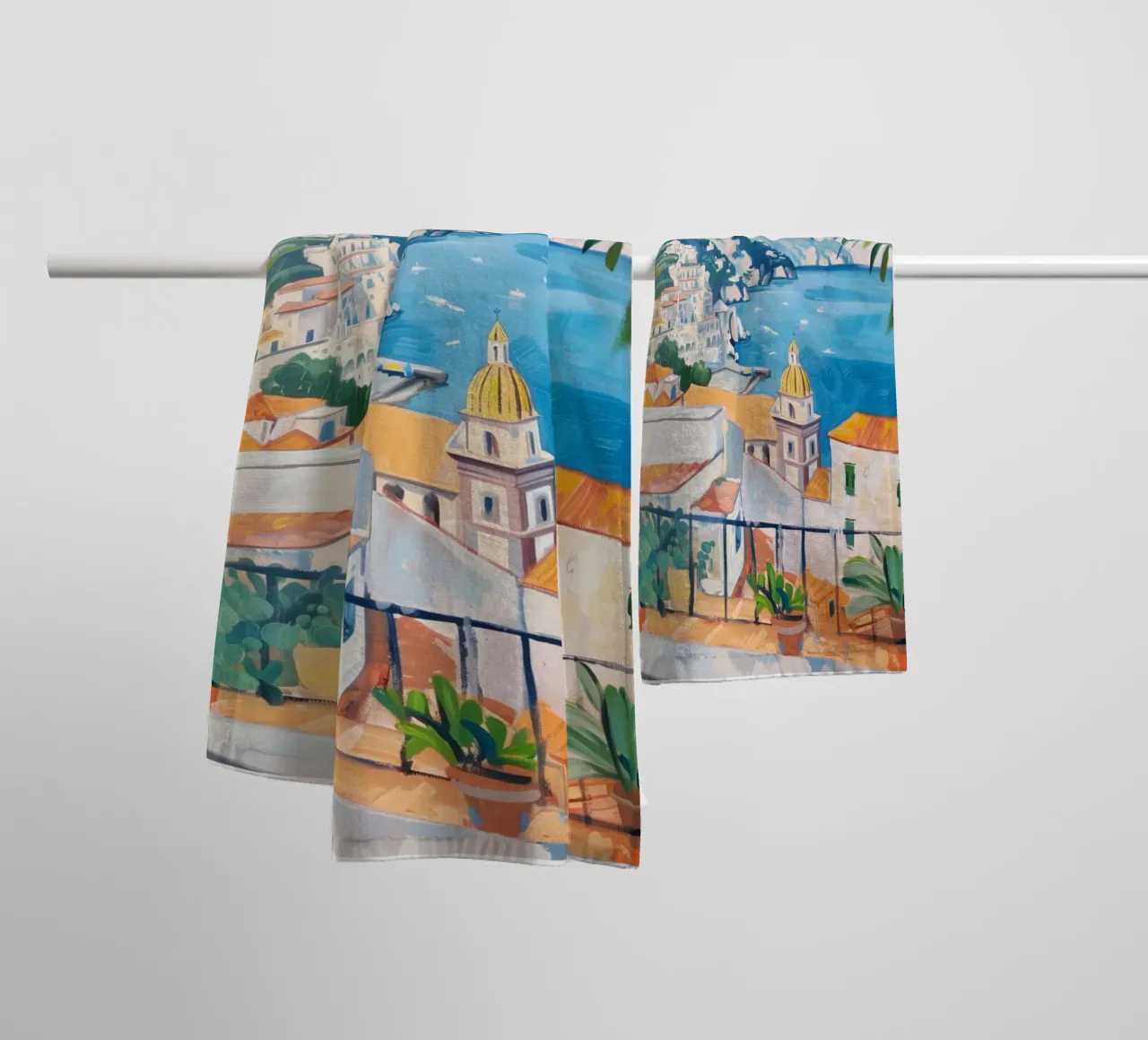 Ciao Bella Amalfi Coast towel by Bella Studio