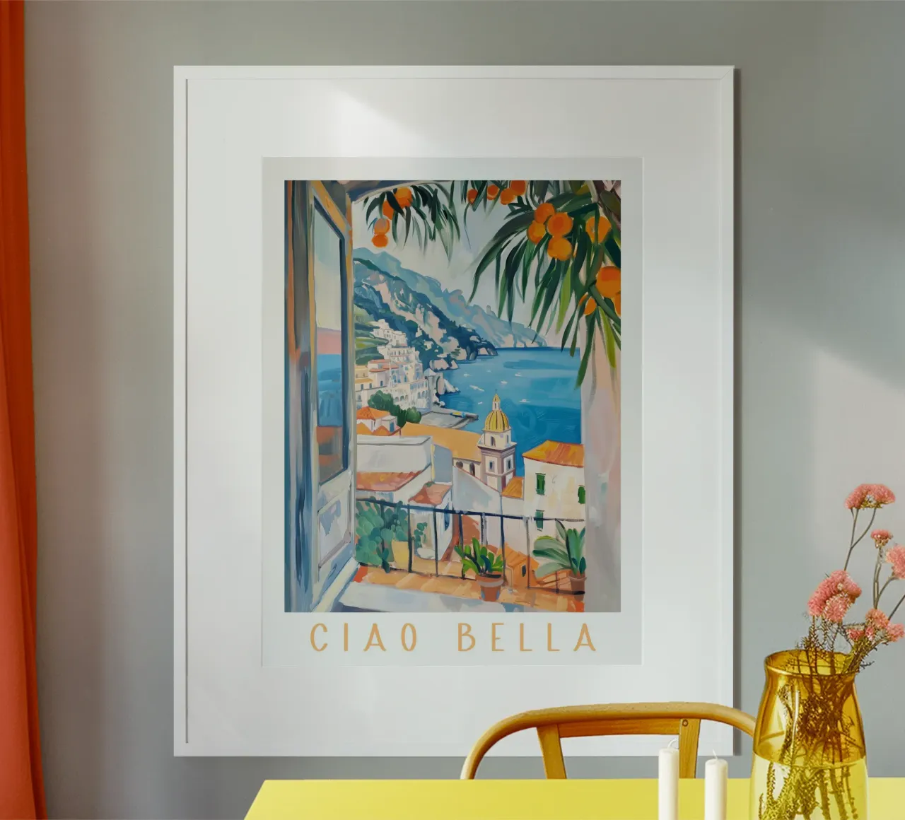 Ciao Bella Amalfi Coast poster da Bella Studio