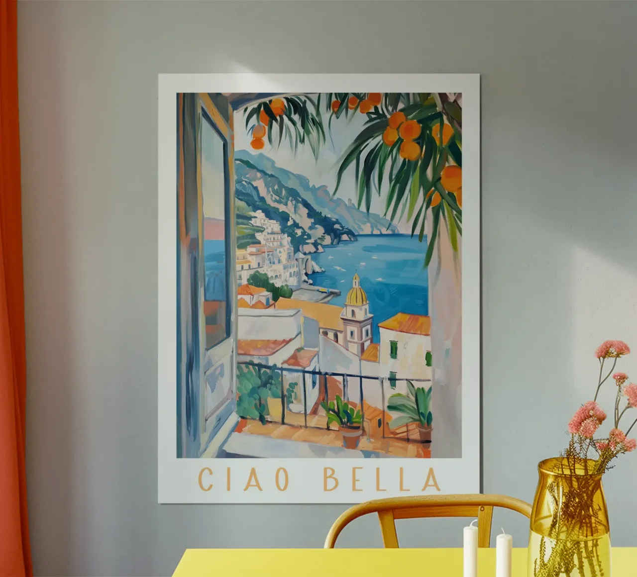 Ciao Bella Amalfi Coast poster da Bella Studio