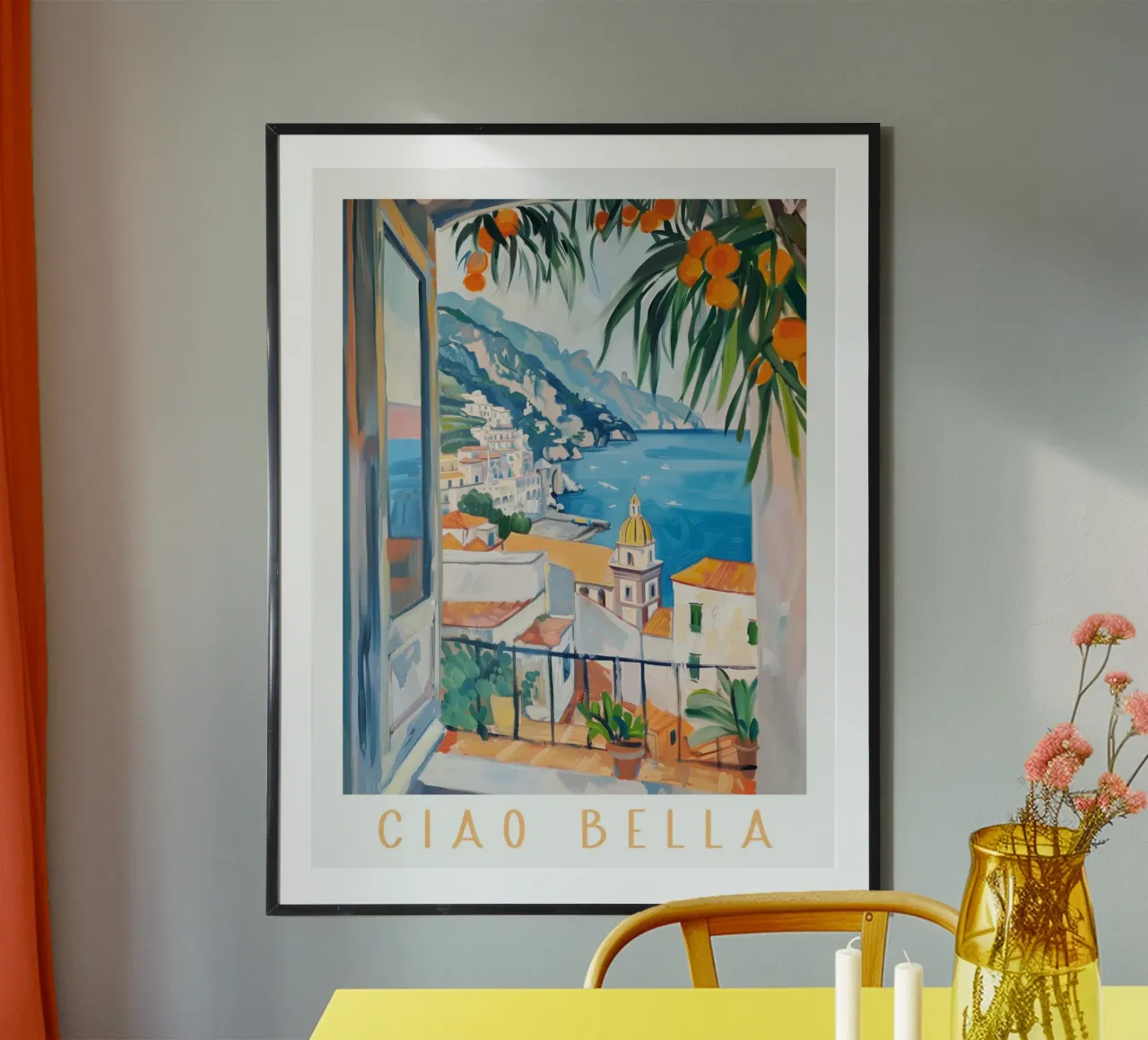 Ciao Bella Amalfi Coast poster da Bella Studio