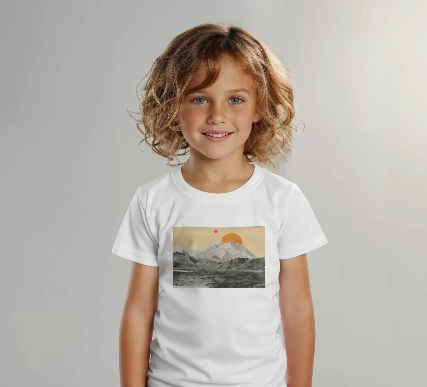 Sunset kinder t-shirt van Cassia Beck Collage