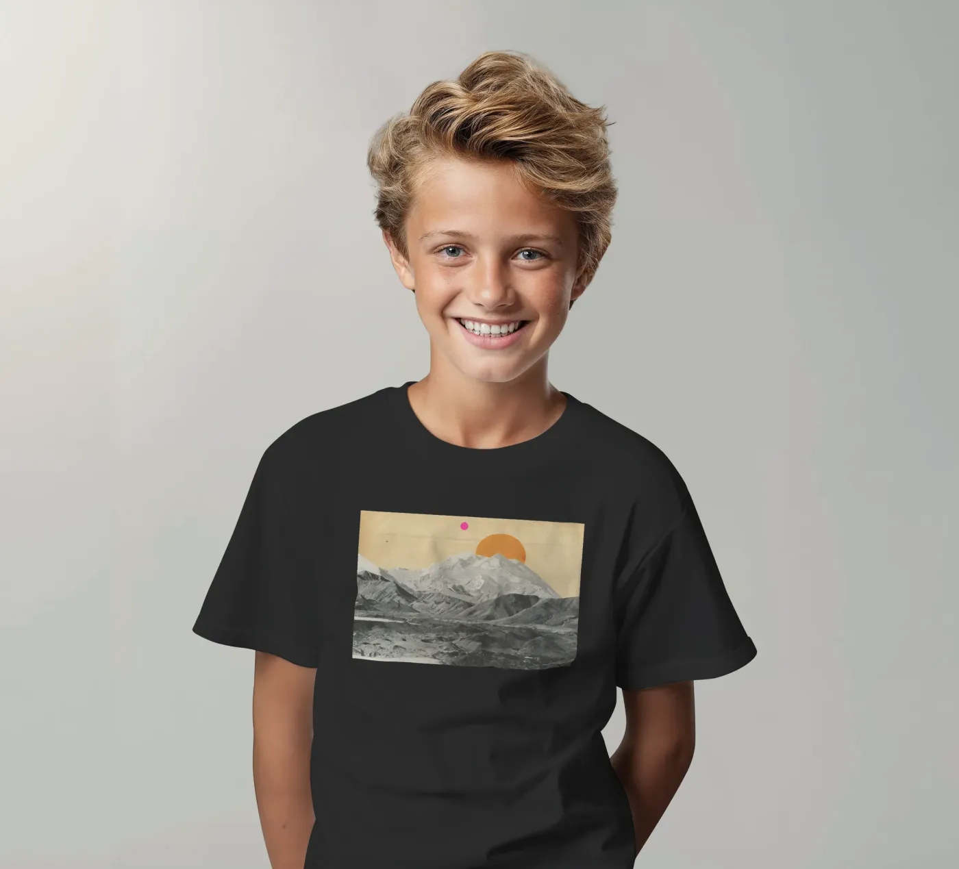 Sunset kinder t-shirt van Cassia Beck Collage