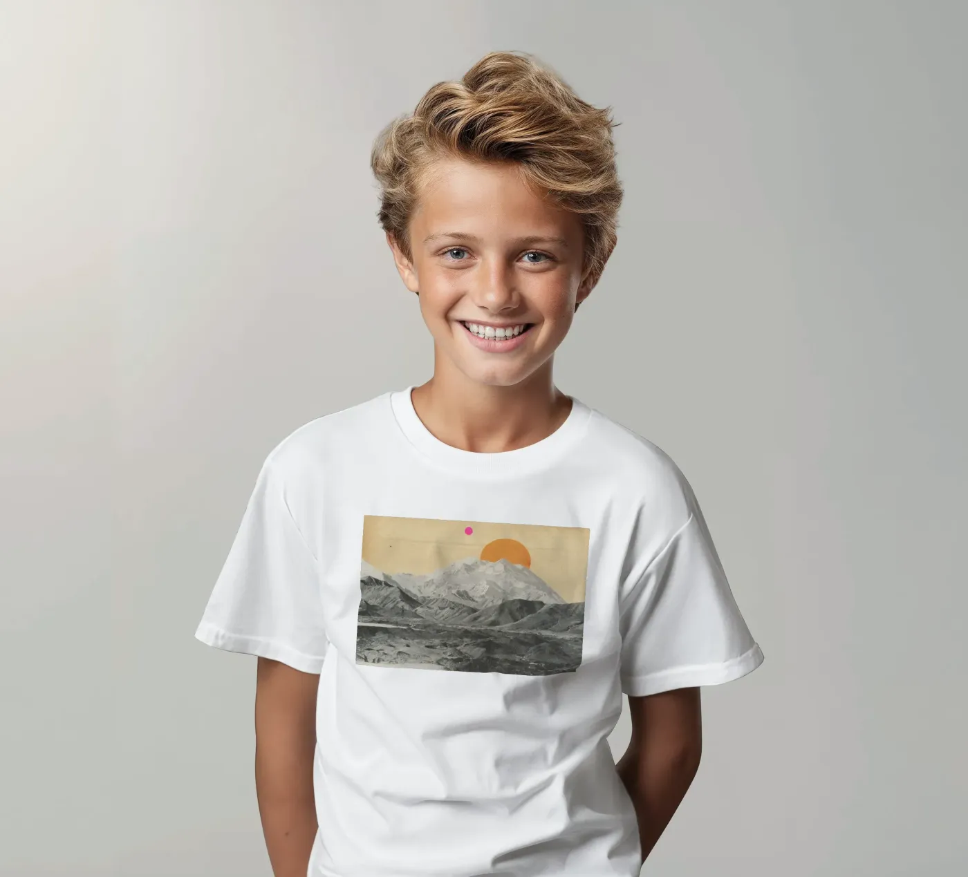 Sunset kinder t-shirt van Cassia Beck Collage