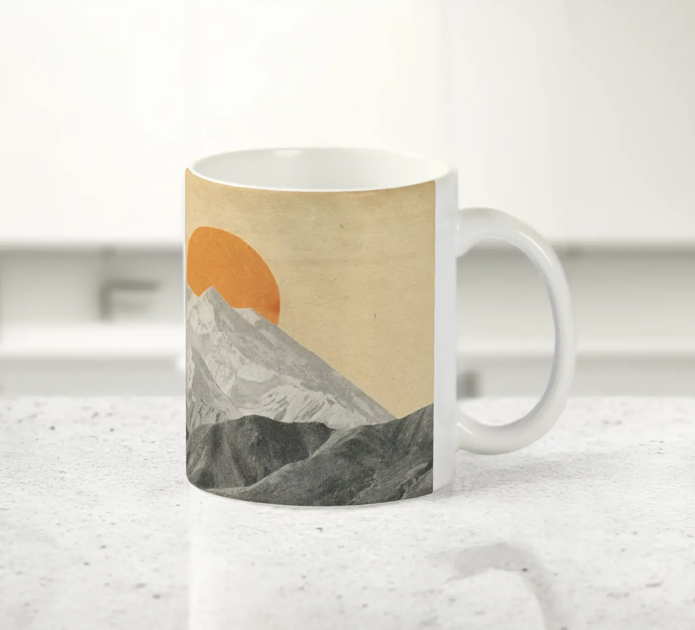 Sunset ceramic mug by Cassia Beck Collage