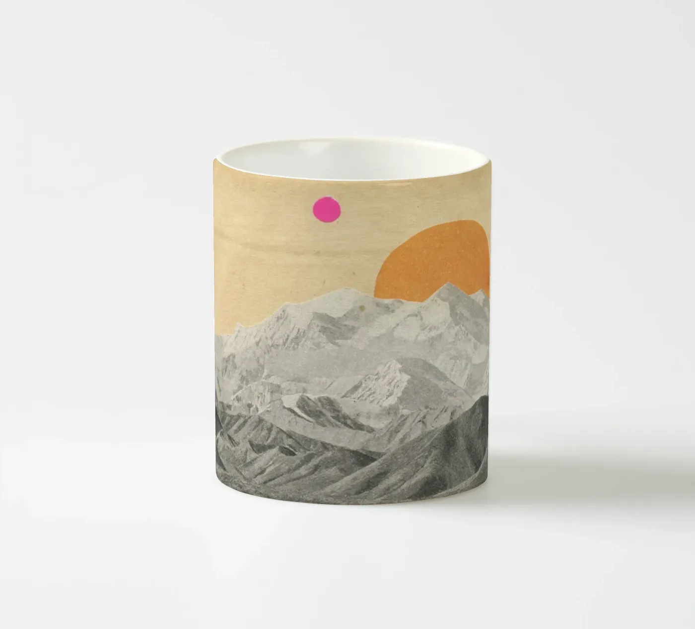 Sunset ceramic mug by Cassia Beck Collage
