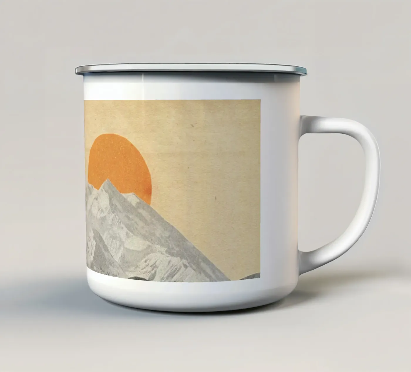 Sunset enamel mug by Cassia Beck Collage
