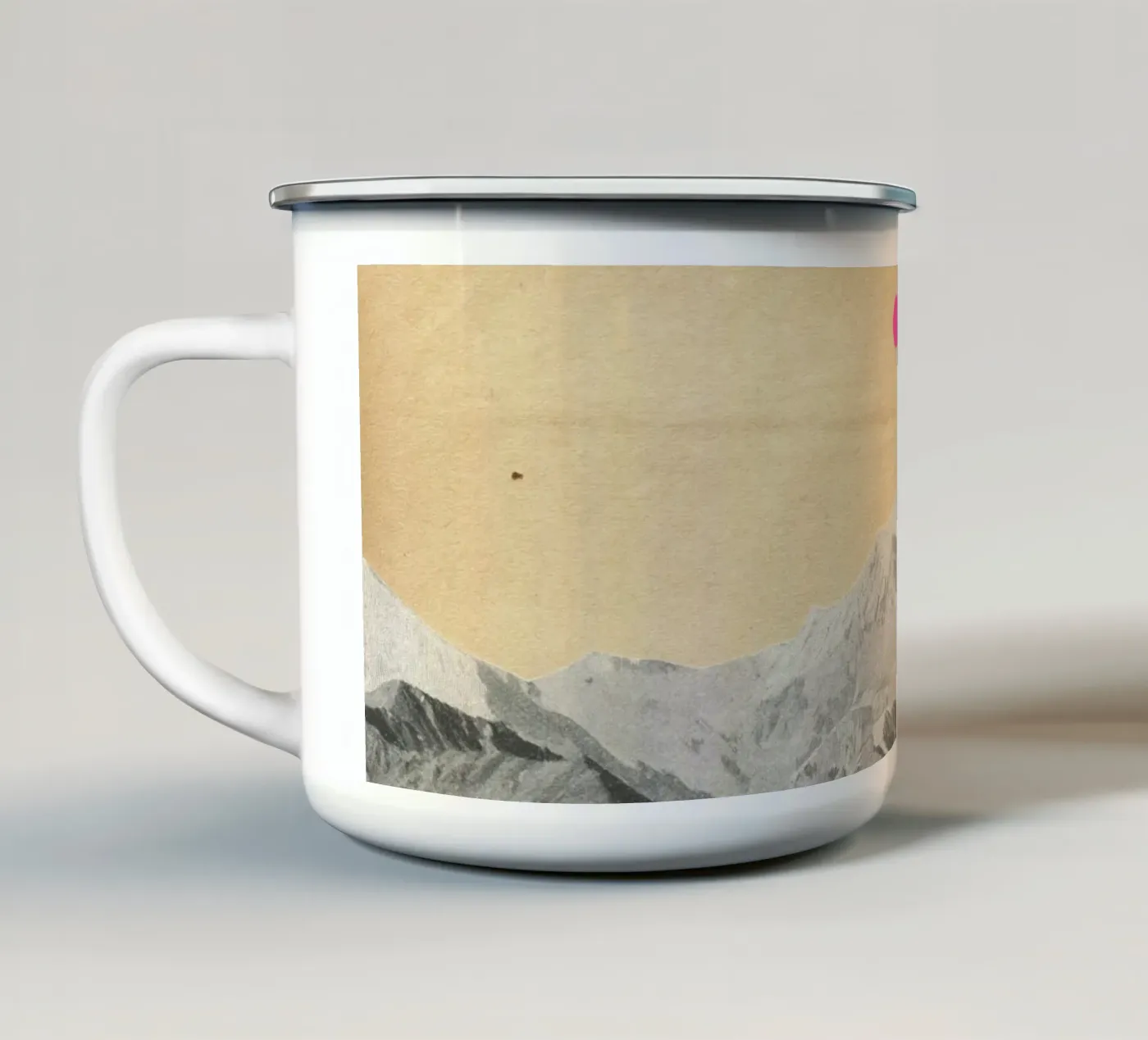 Sunset enamel mug by Cassia Beck Collage