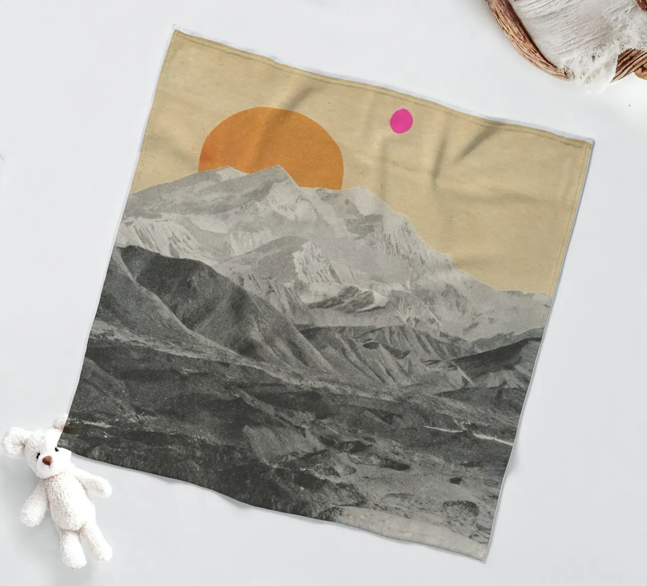 Sunset fleece blanket by Cassia Beck Collage