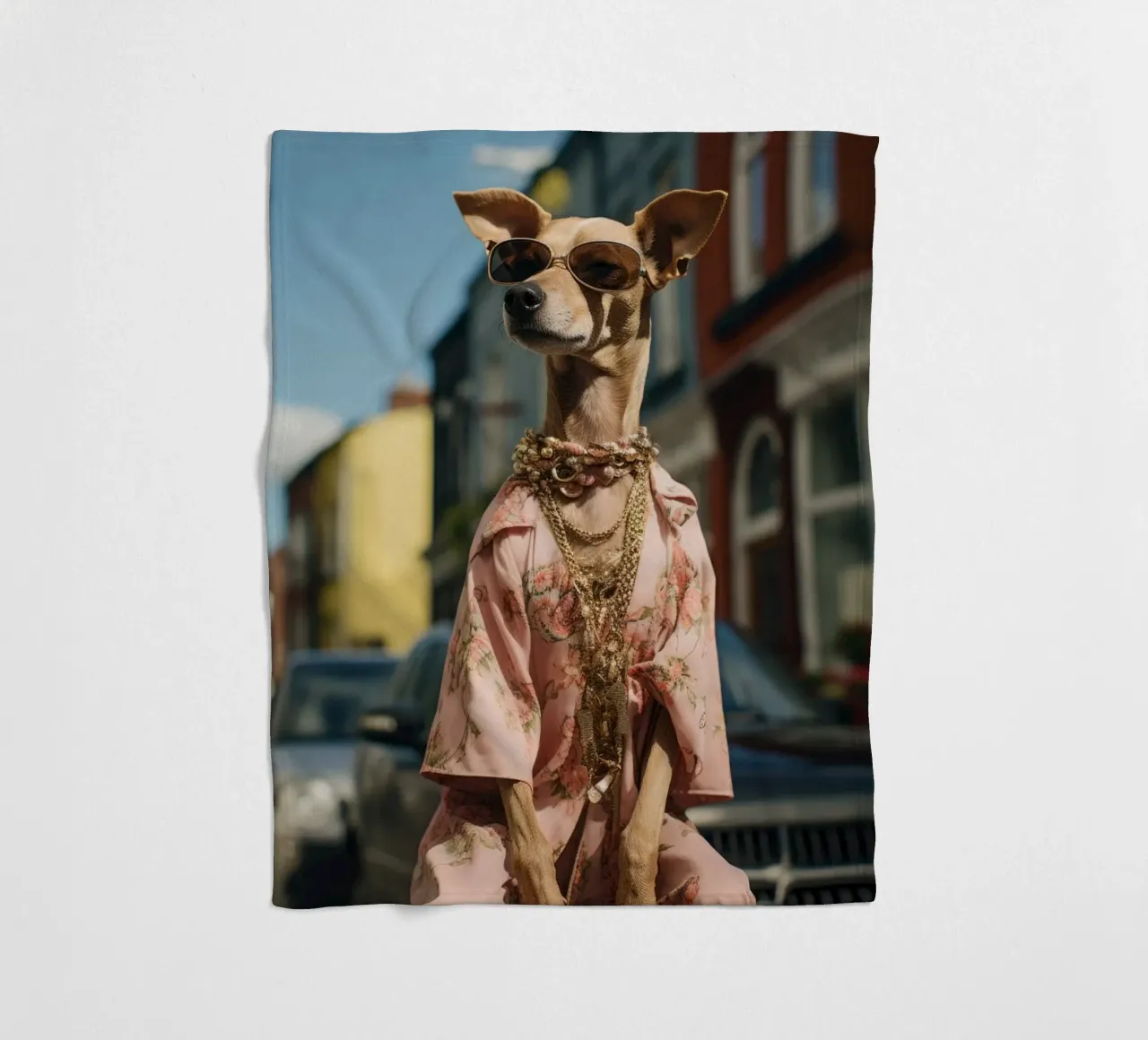 Enzo coperta in pile da Affiches Chien Originales – Dogland