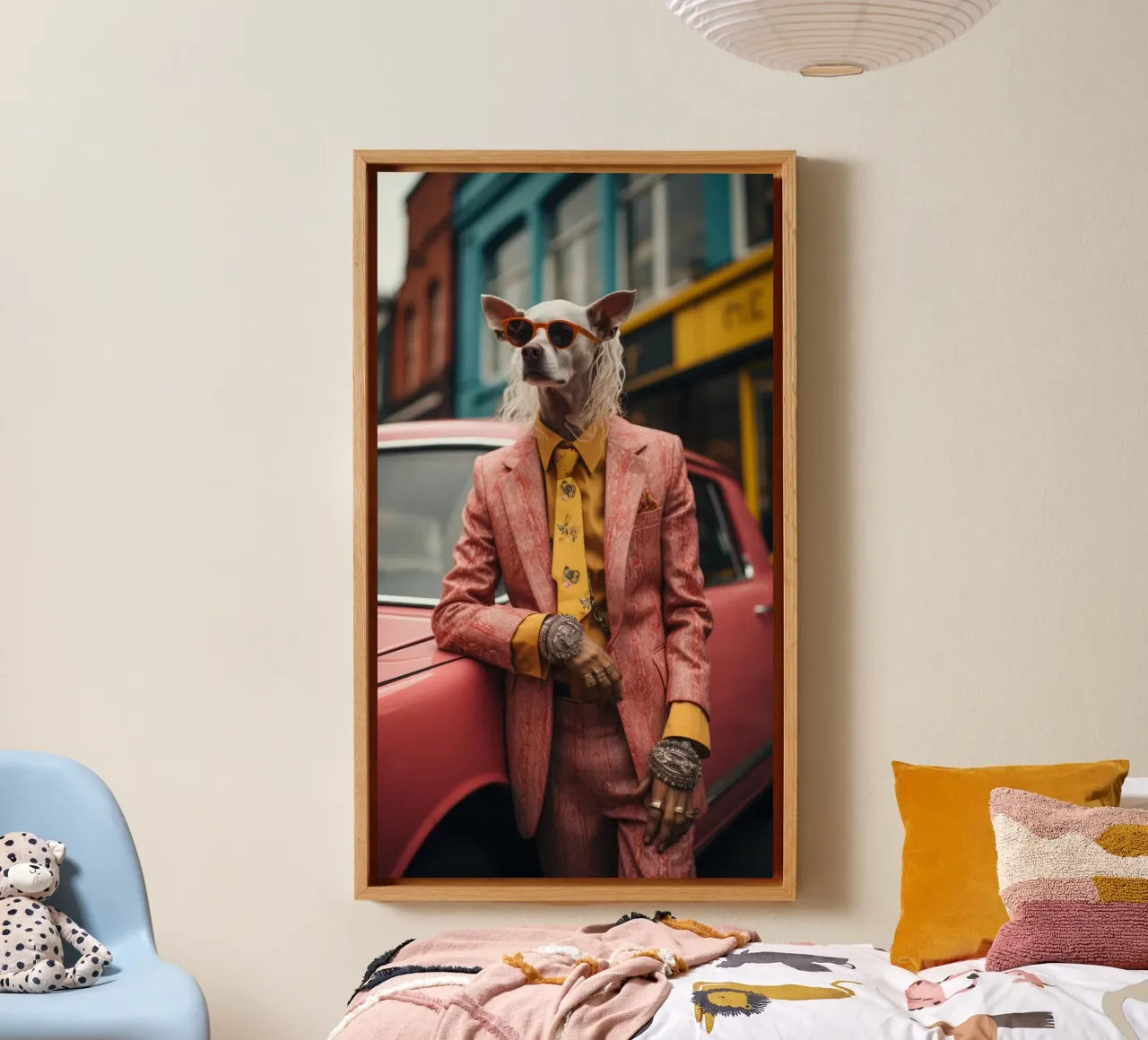 Vincenzo tela con Cornice a cassetta da Affiches Chien Originales – Dogland