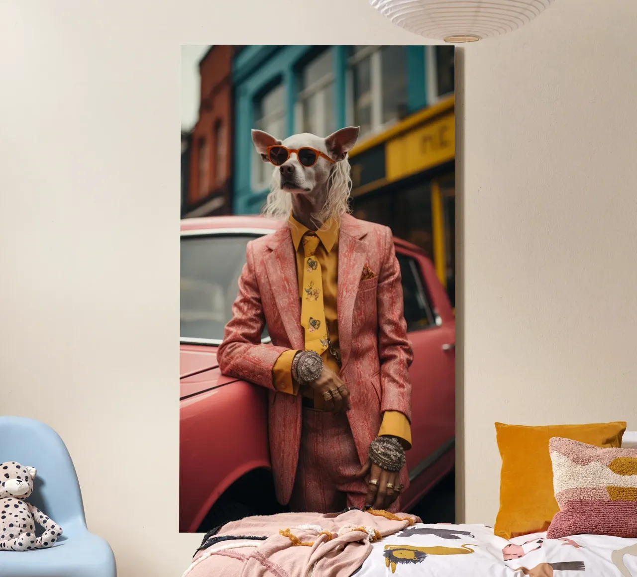 Vincenzo tela con Cornice a cassetta da Affiches Chien Originales – Dogland