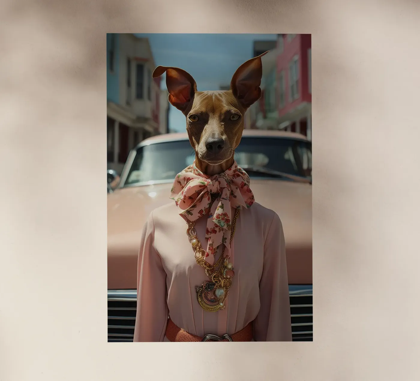 Claudette pellicola backlit da Affiches Chien Originales – Dogland