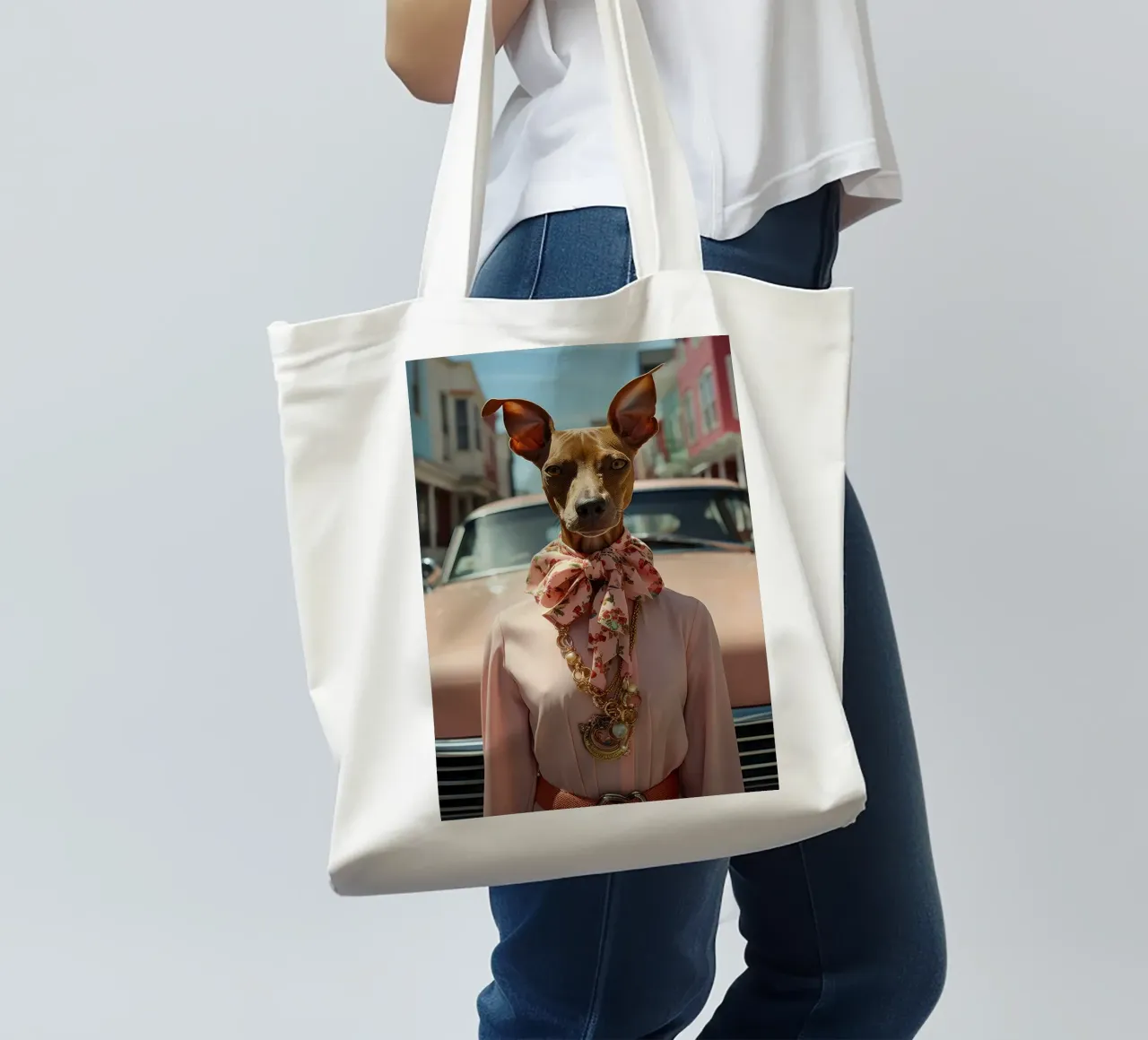 Claudette borsa in juta da Affiches Chien Originales – Dogland