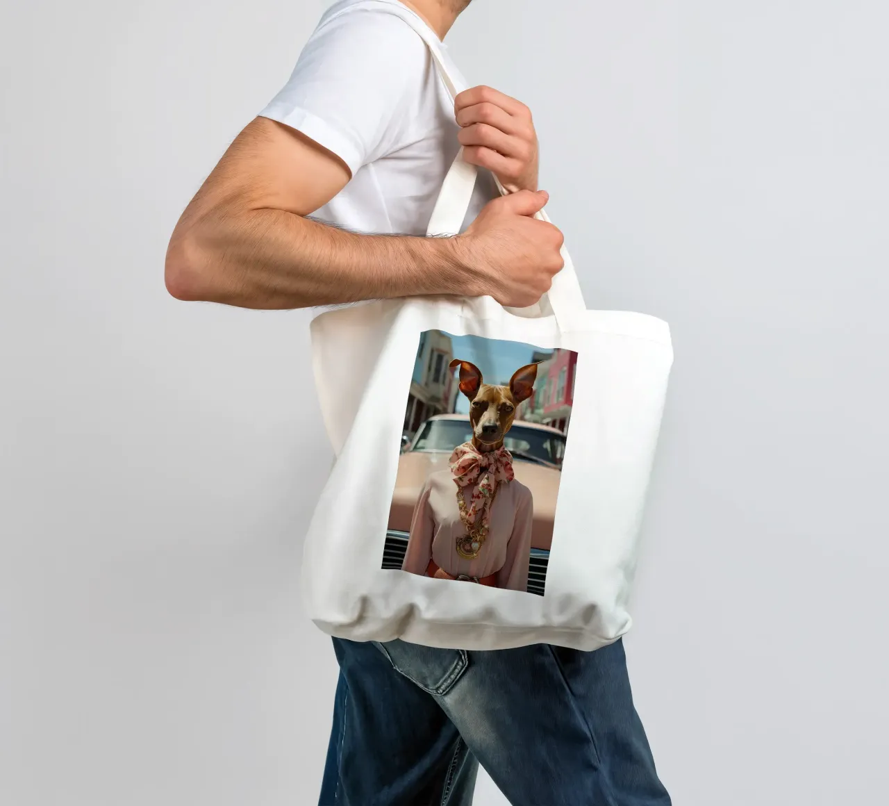 Claudette borsa in juta da Affiches Chien Originales – Dogland