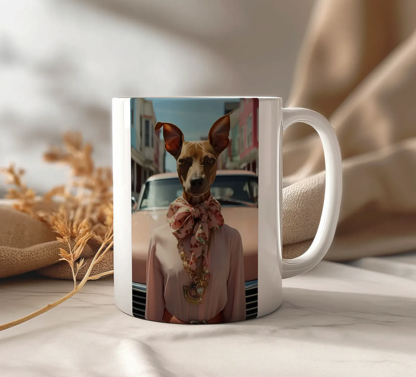 Claudette ceramic mug by Affiches Chien Originales – Dogland