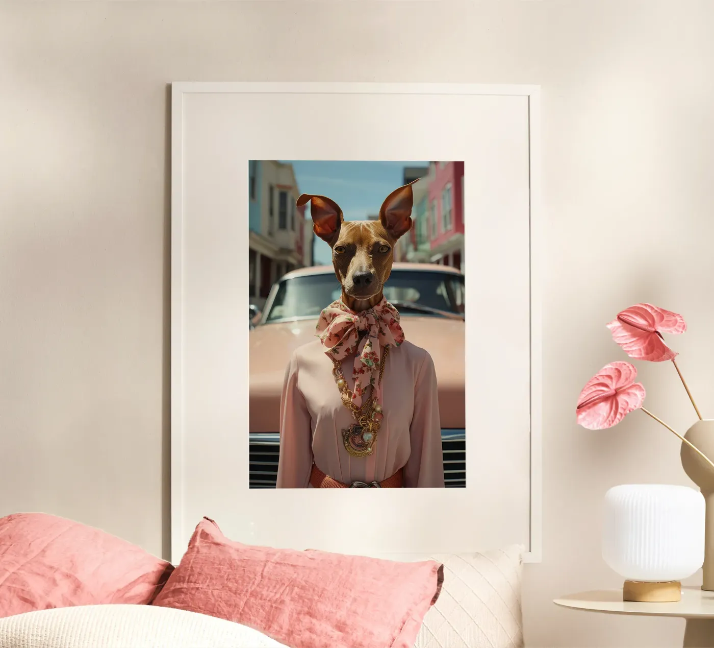Claudette poster van Affiches Chien Originales – Dogland