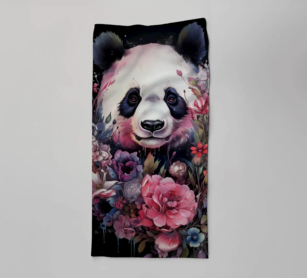 Panda Flowers badhanddoek van Mateo