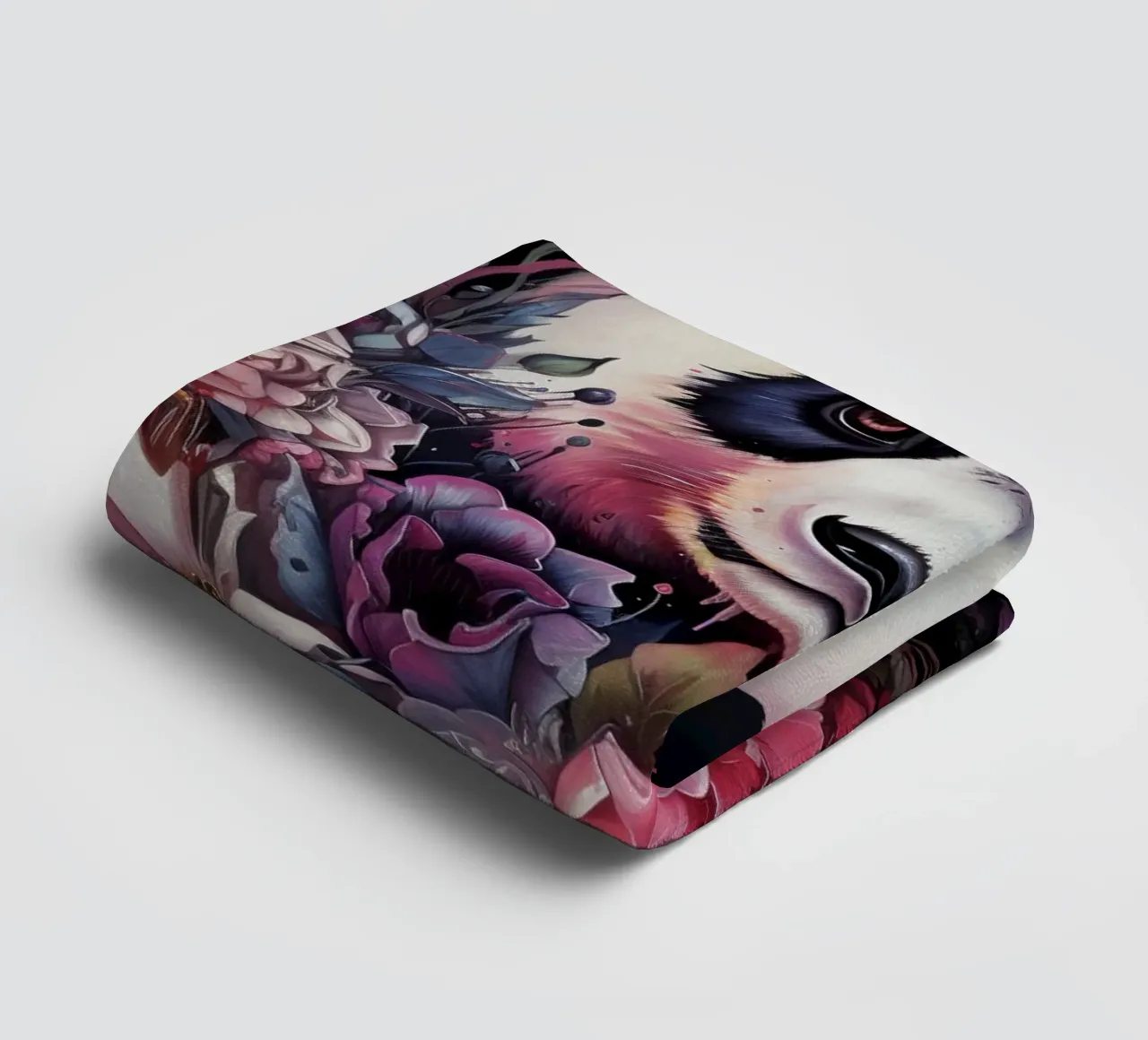 Panda Flowers badhanddoek van Mateo