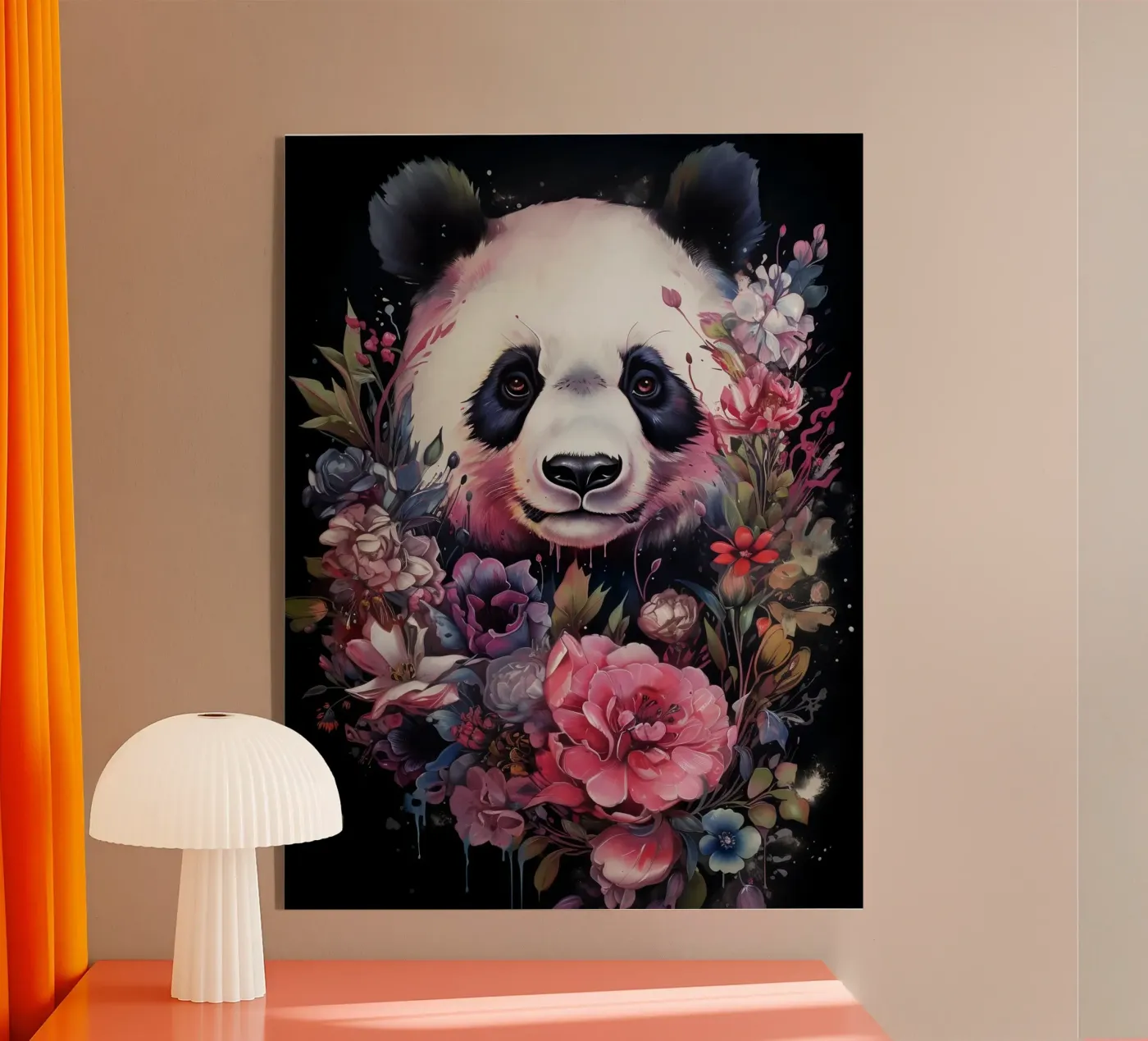 Panda Flowers plexiglas de Mateo