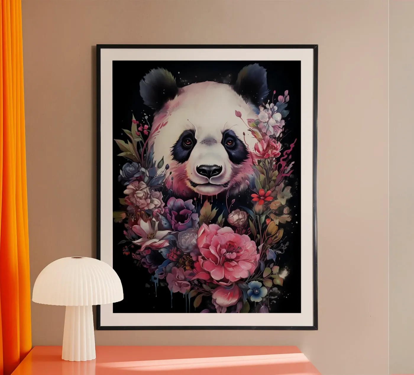Panda Flowers poster da Mateo