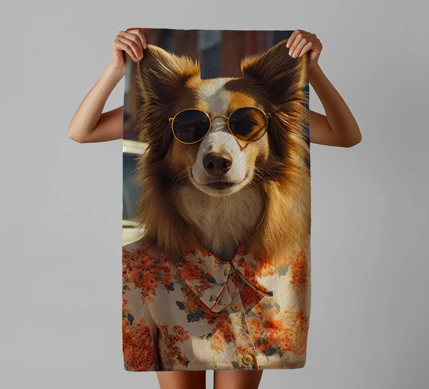 Sylvie badhanddoek van Affiches Chien Originales – Dogland