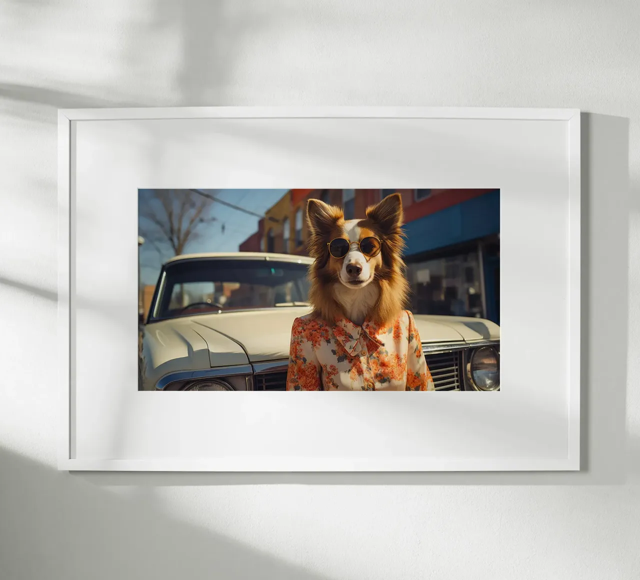 Sylvie poster con telaio in legno da Affiches Chien Originales – Dogland