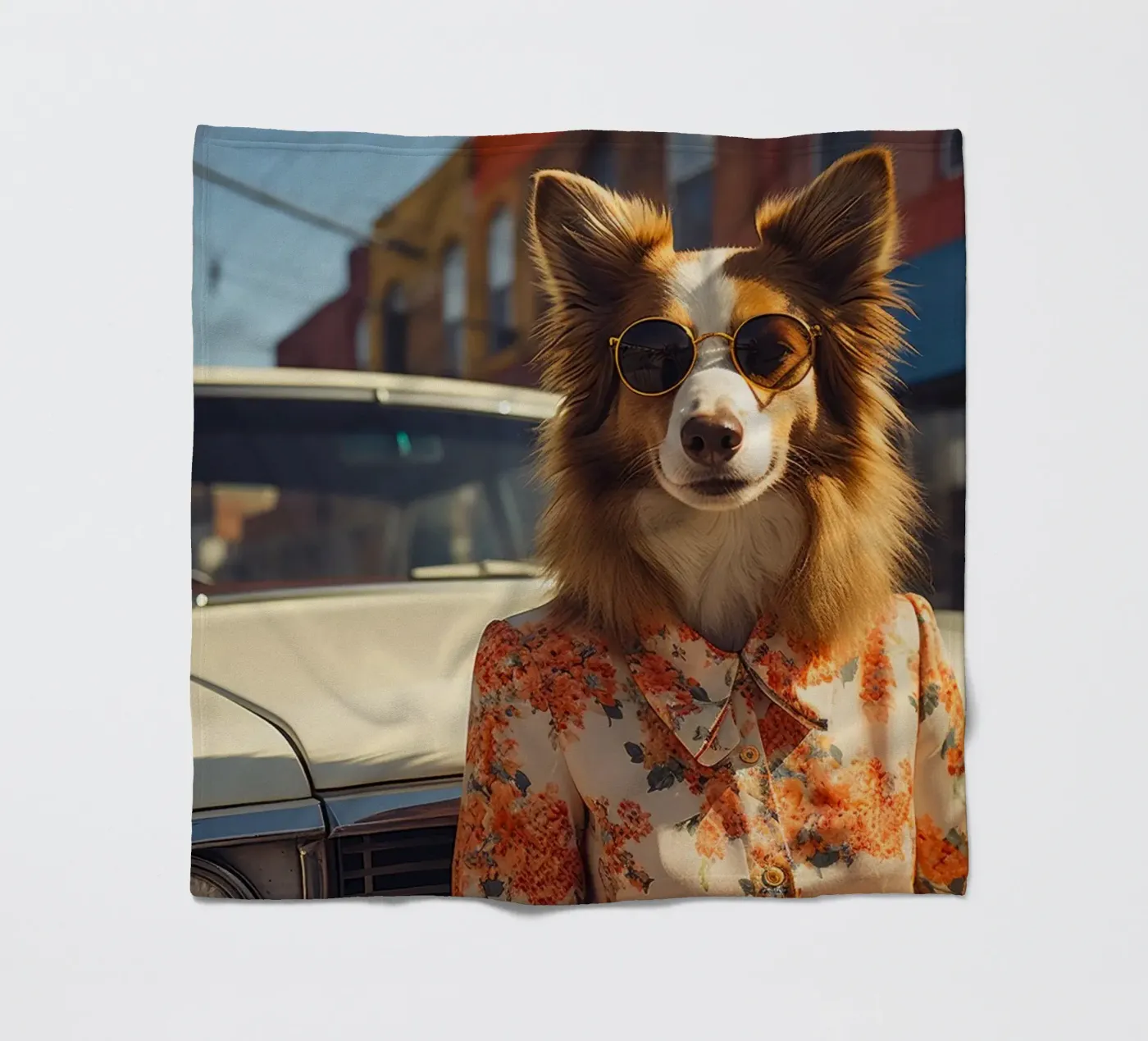 Sylvie fleece blanket by Affiches Chien Originales – Dogland