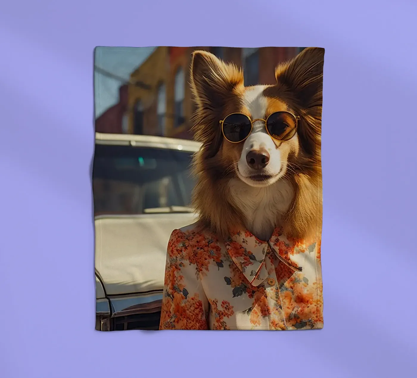 Sylvie fleece blanket by Affiches Chien Originales – Dogland