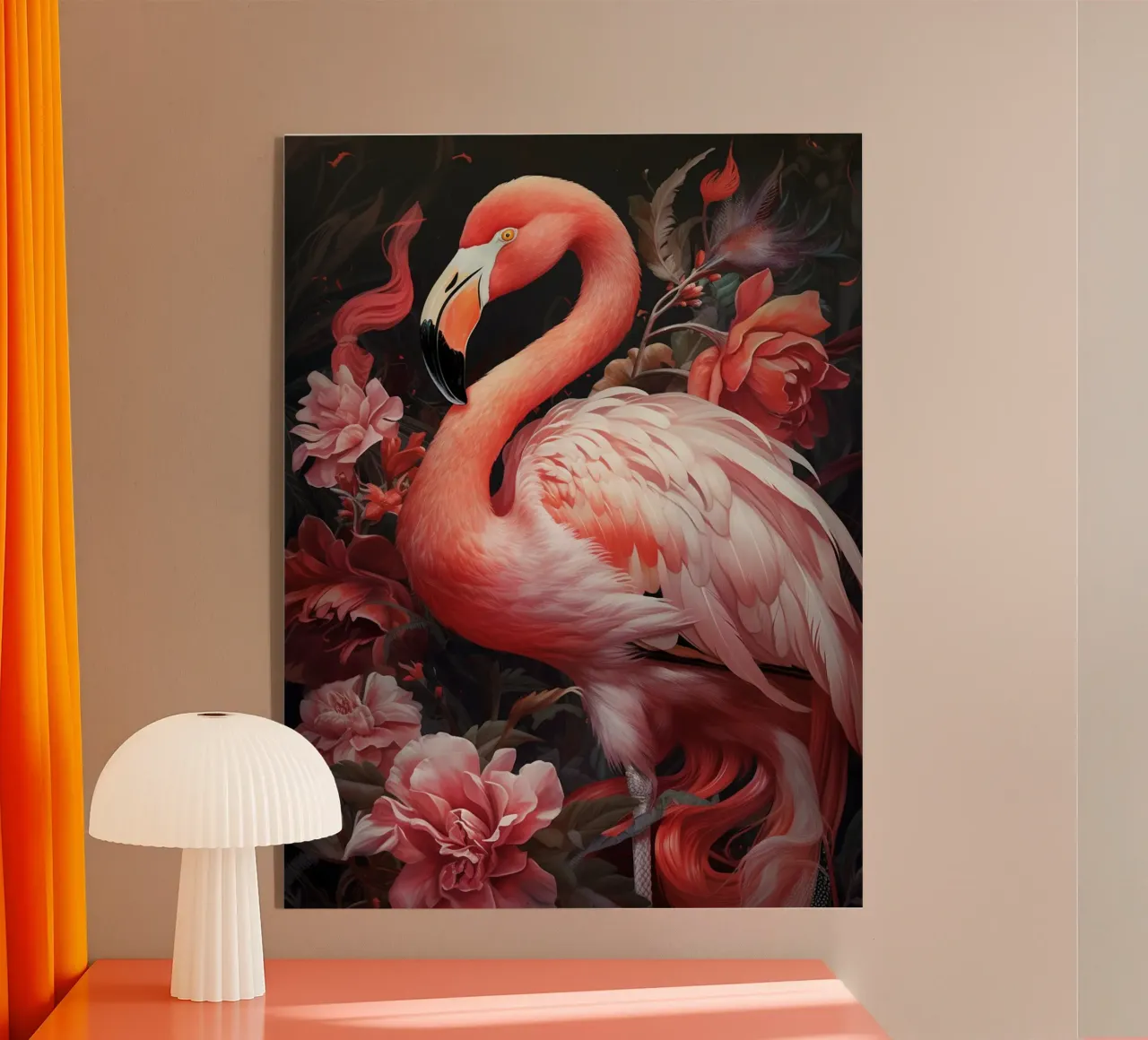 Flamingo Flowers plexiglass da Mateo