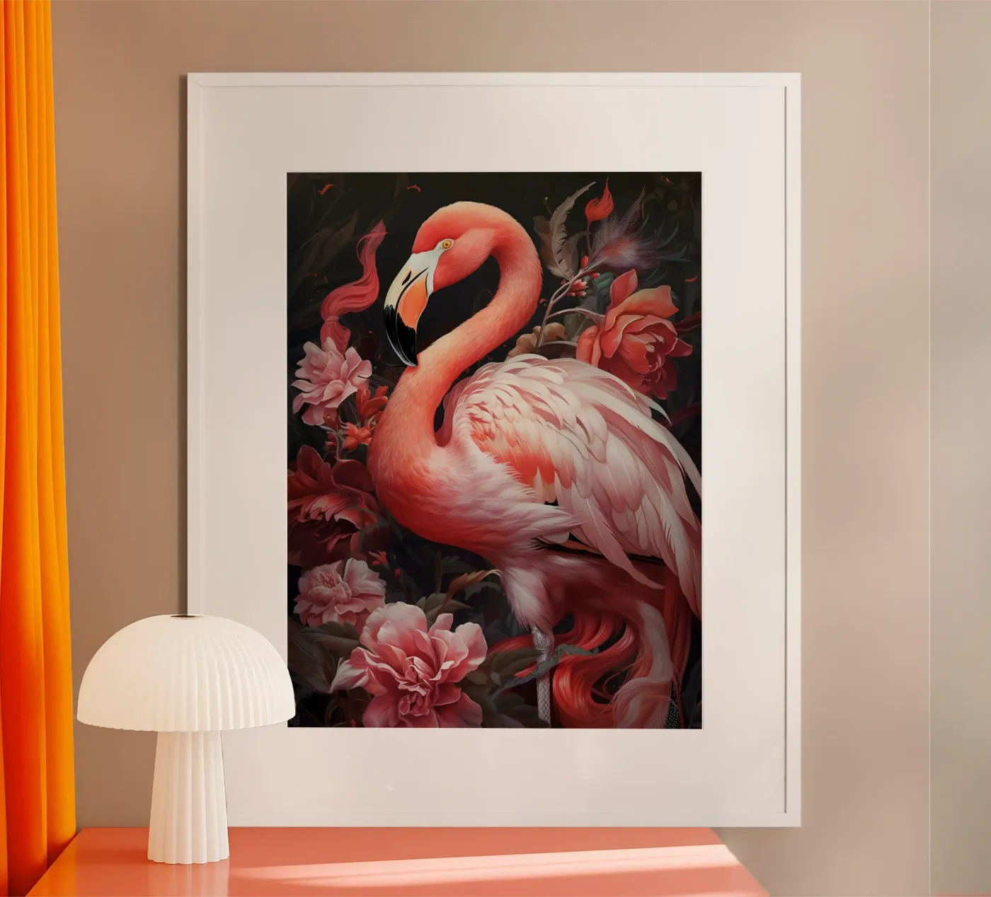 Flamingo Flowers poster da Mateo