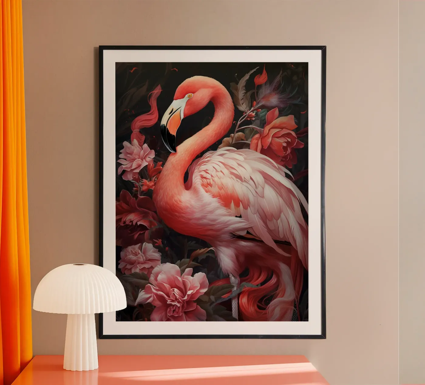Flamingo Flowers poster da Mateo