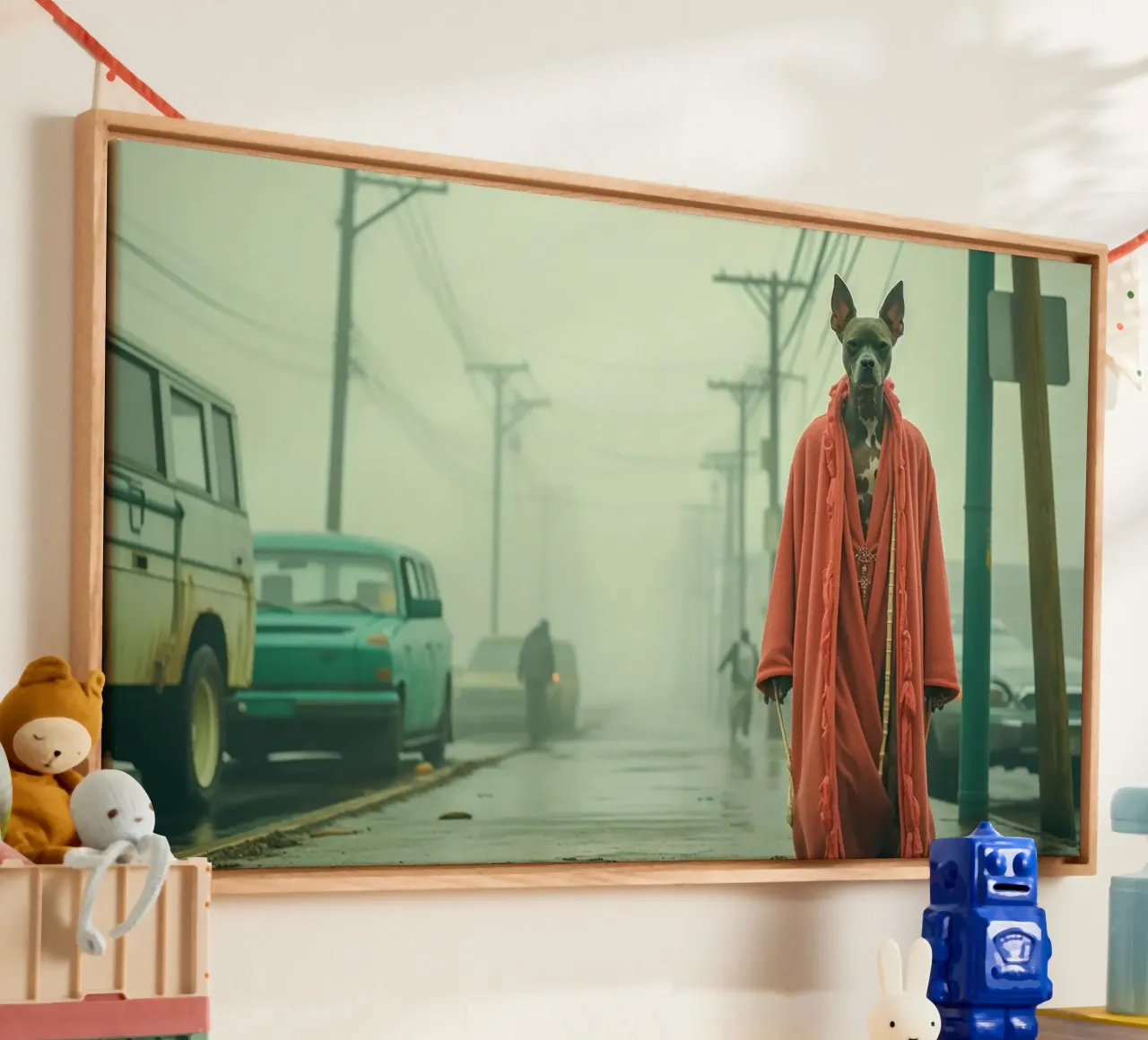 Marco tela da Affiches Chien Originales – Dogland