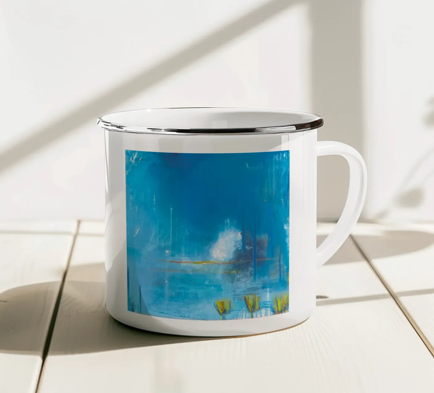 falling cloud enamel mug by MissVeroonica