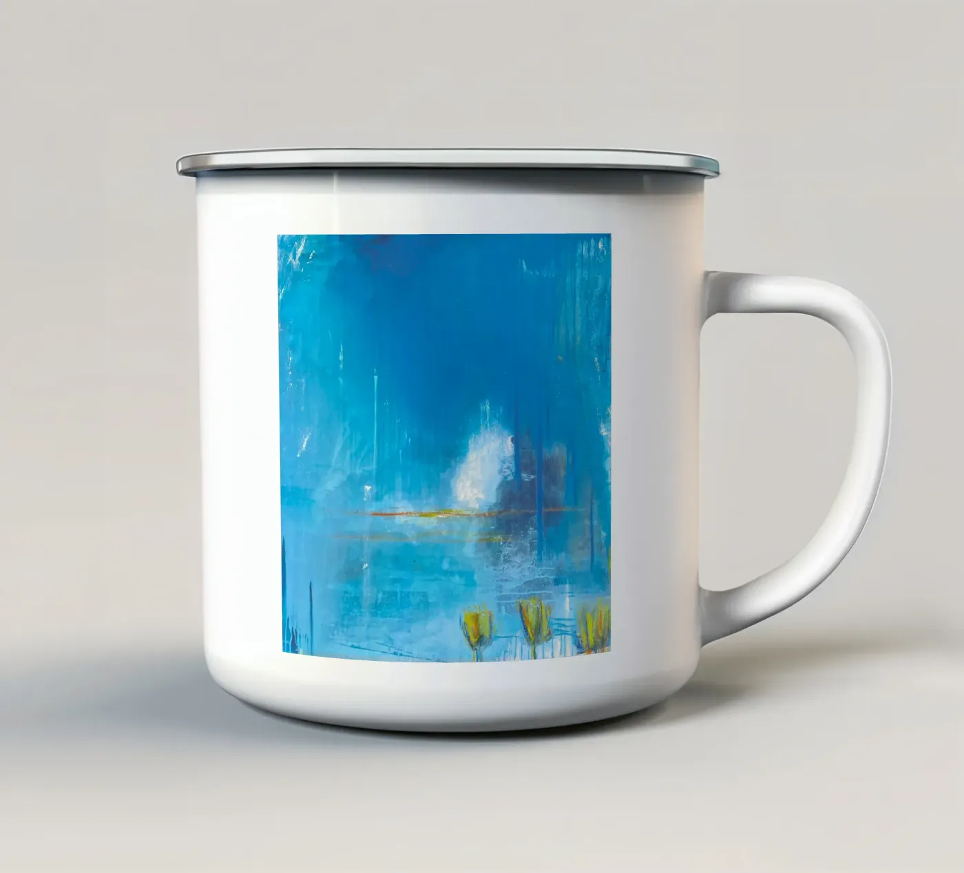 falling cloud enamel mug by MissVeroonica