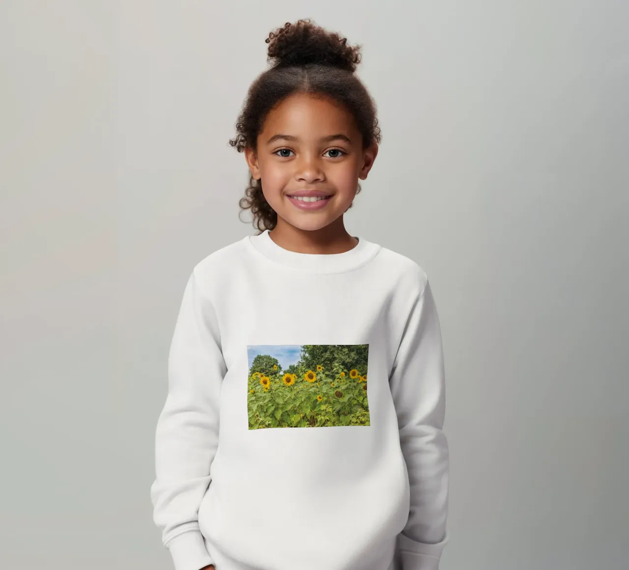 A Radiant Tribute to the Sun - Sunflowers kids sweatshirt by Curious Collections by Marielle Leenders