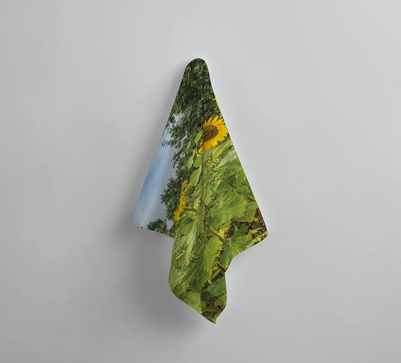 A Radiant Tribute to the Sun - Sunflowers towel by Curious Collections by Marielle Leenders