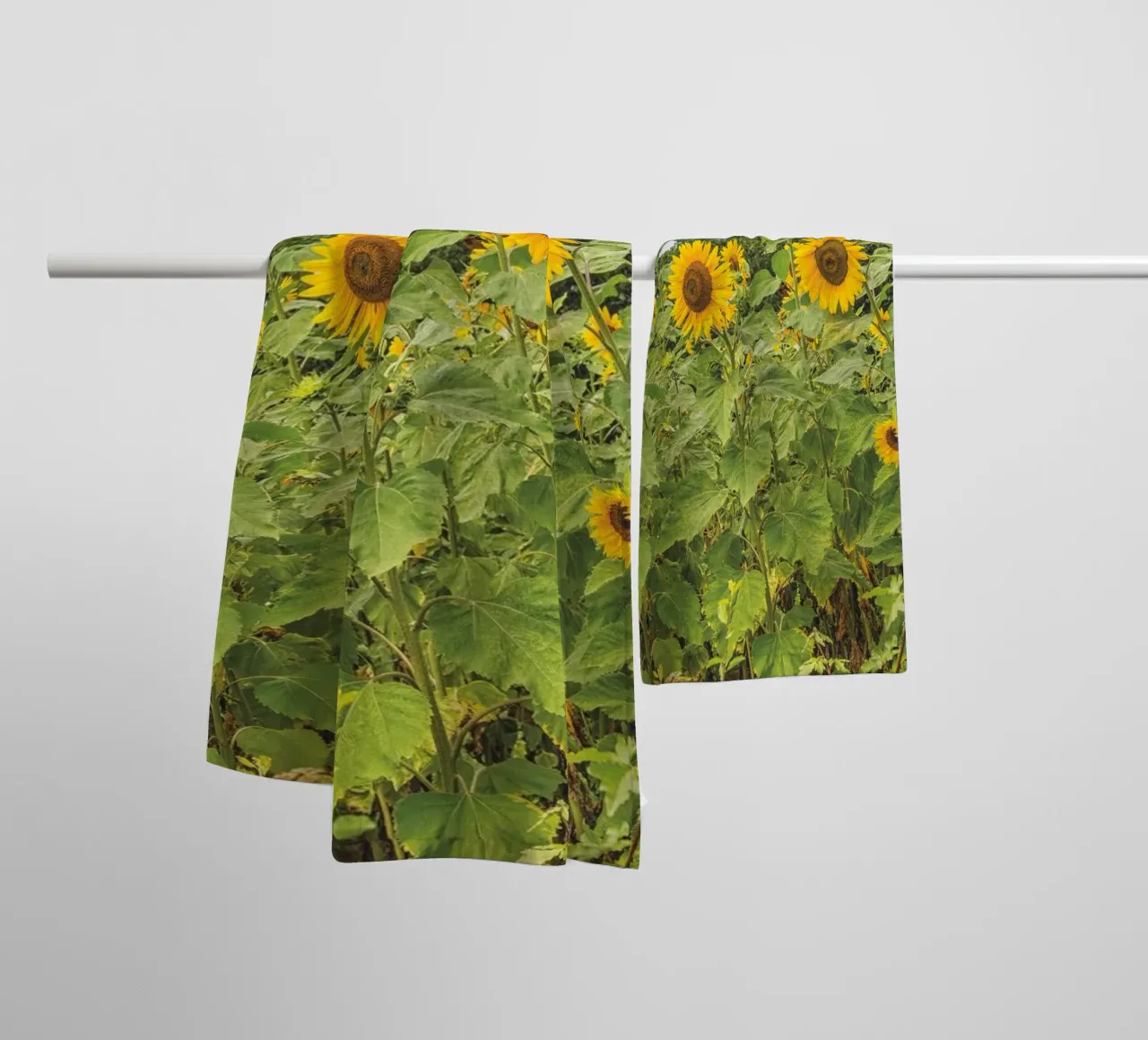 A Radiant Tribute to the Sun - Sunflowers towel by Curious Collections by Marielle Leenders