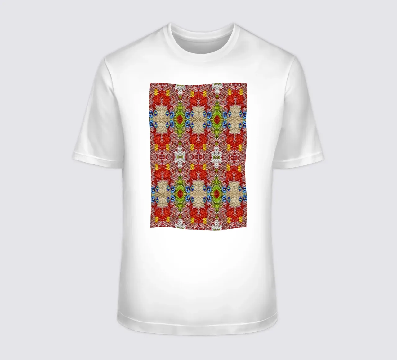 Una danza di luce e di - Modello di mosaico con perline di vetro t-shirt da Curious Collections by Marielle Leenders