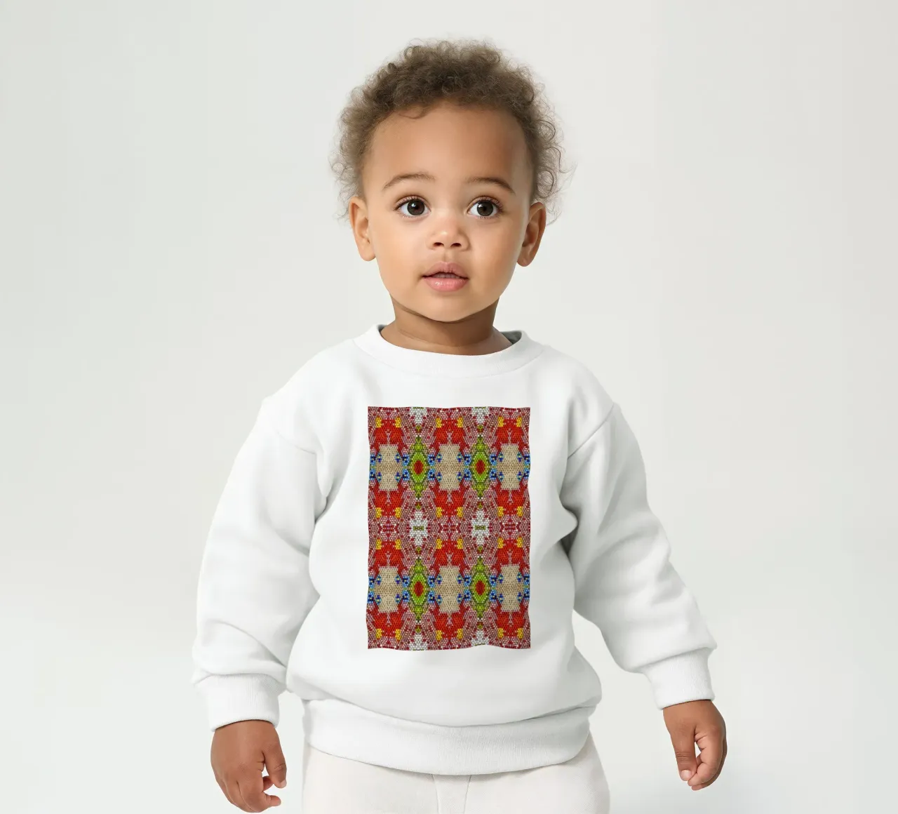 Una danza di luce e di - Modello di mosaico con perline di vetro felpa neonato da Curious Collections by Marielle Leenders