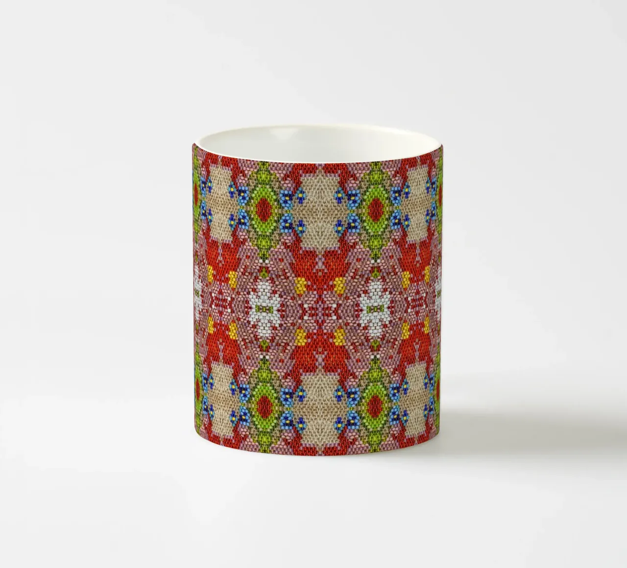 Una danza di luce e di - Modello di mosaico con perline di vetro tazza in ceramica da Curious Collections by Marielle Leenders