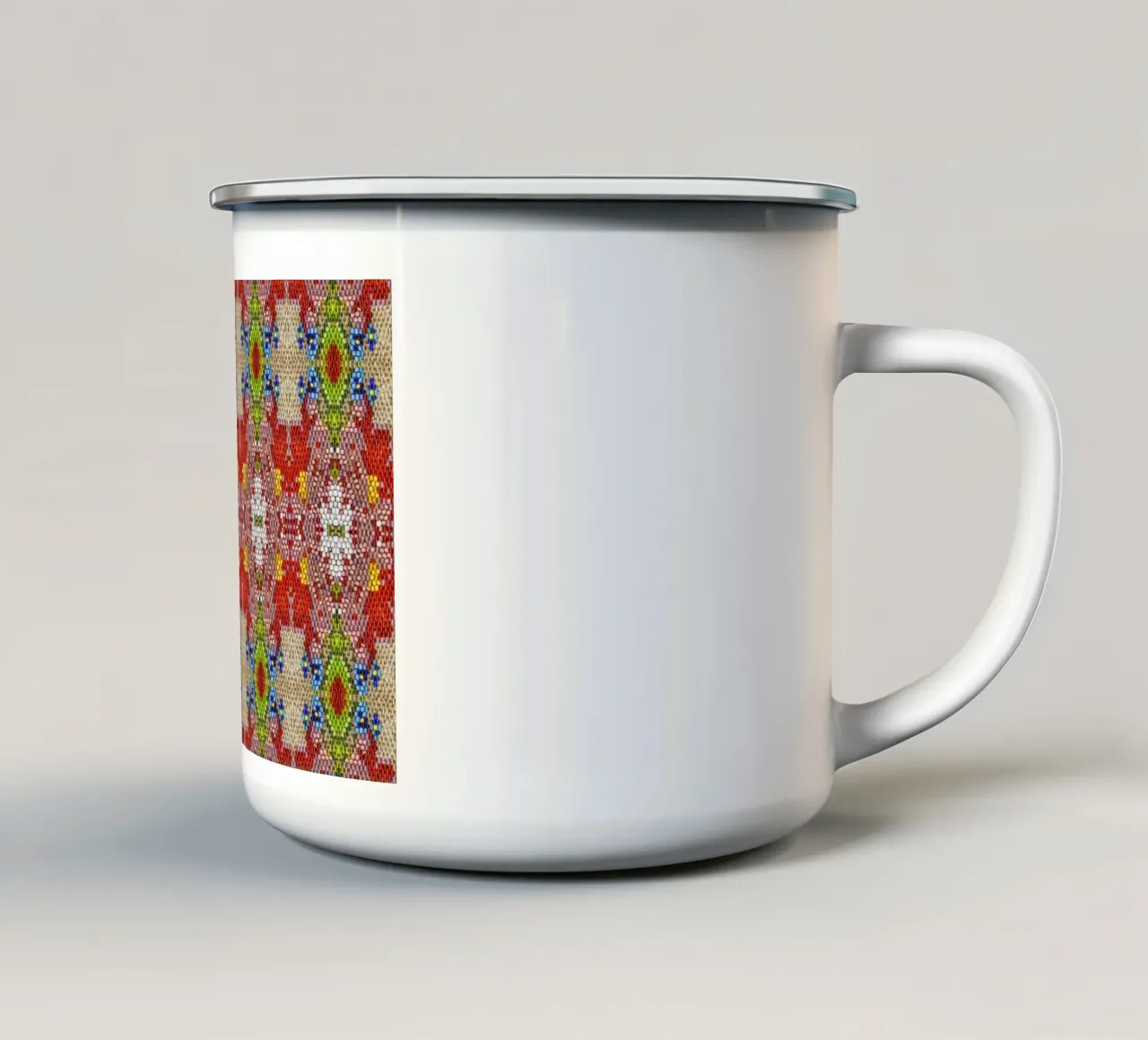 Una danza di luce e di - Modello di mosaico con perline di vetro tazza in smalto da Curious Collections by Marielle Leenders