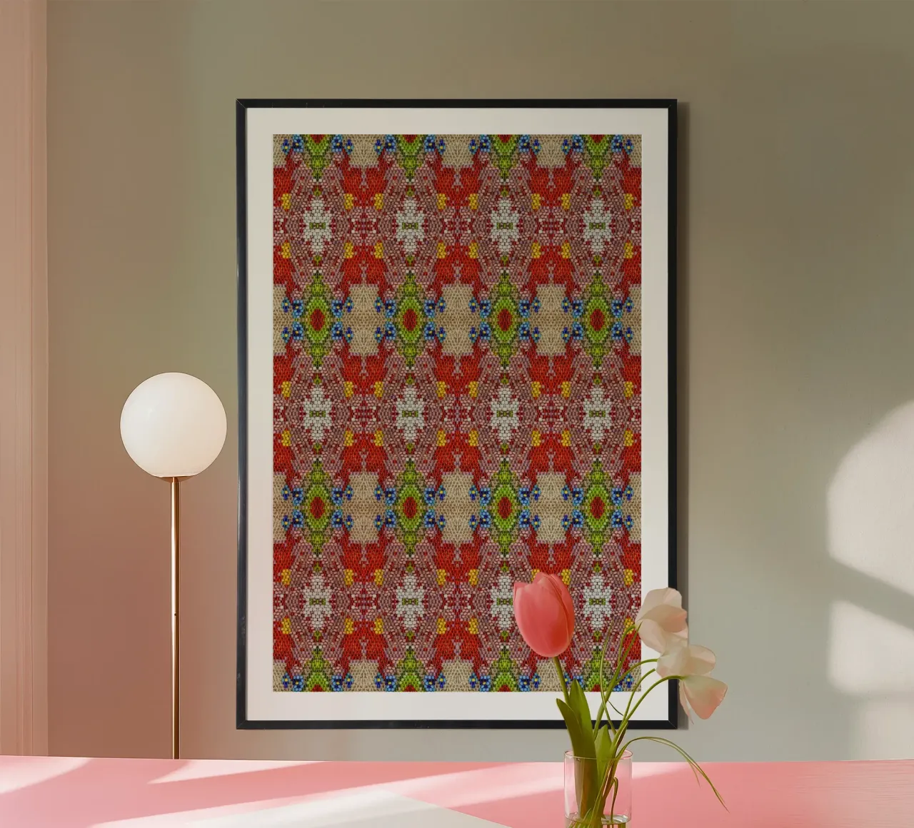 Una danza di luce e di - Modello di mosaico con perline di vetro carta hahnemühle da Curious Collections by Marielle Leenders